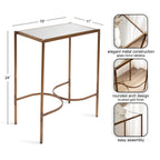 Catriona Side Table Mirror and Metal