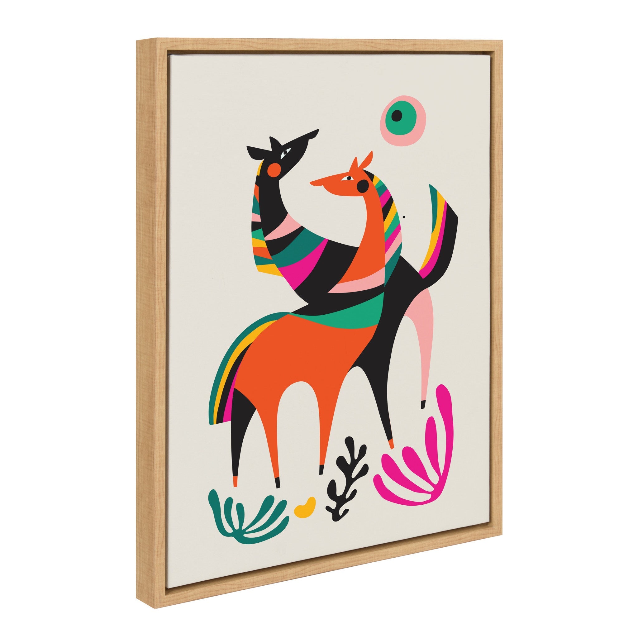 Sylvie Dancing Horses Framed Canvas by Rachel Lee of My Dream Wall