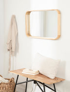 Hutton Wood Framed Radius Rectangle Mirror