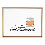 Sylvie Call Me Old Fashioned Framed Canvas by The Creative Bunch Studio