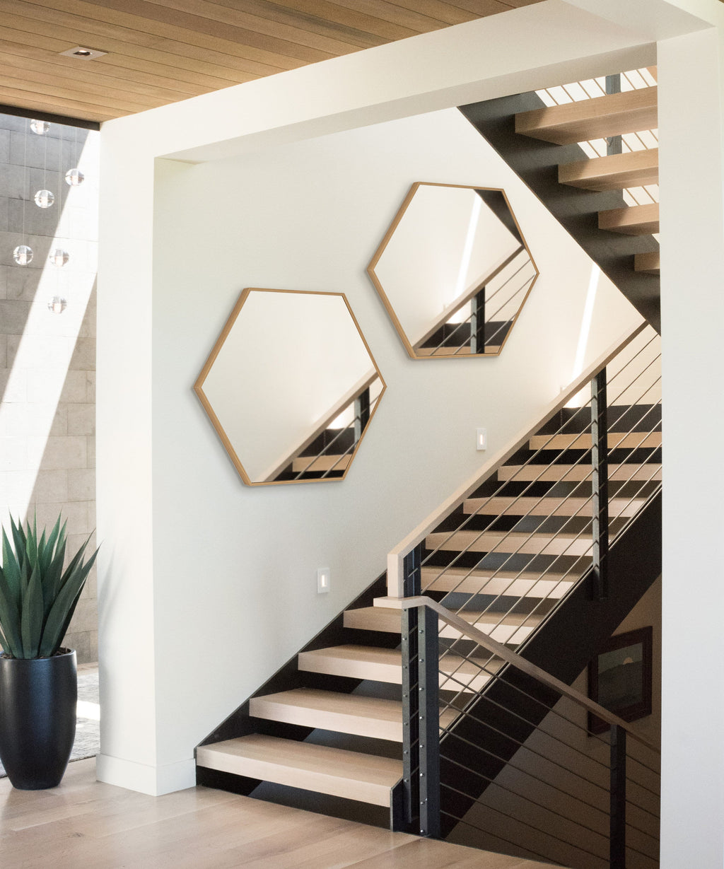 Rhodes Framed Hexagon Wall Mirror