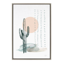 Sylvie Desert Cactus Framed Canvas by Statement Goods