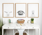 Sylvie Baby Goat Framed Canvas by Simon Te Tai