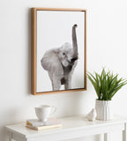 Sylvie Young Elephant Framed Canvas by Amy Peterson