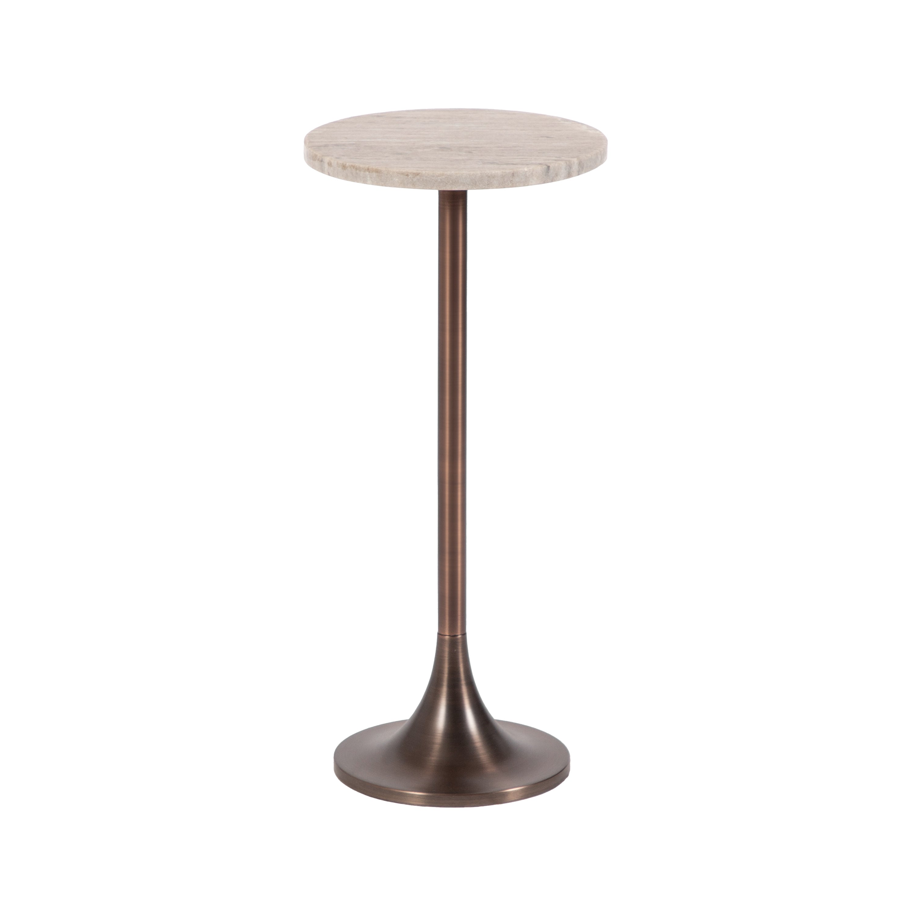Baronet Round Marble and Metal Table