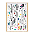 Sylvie Music Notes Framed Canvas By Rachel Lee of My Dream Wall