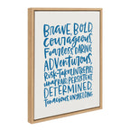 Sylvie Brave Bold Framed Canvas by Alicia Schultz