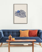 Sylvie Indigo Morning View Framed Canvas by Hannah Beisang