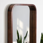 Hutton Wood Framed Radius Rectangle Mirror