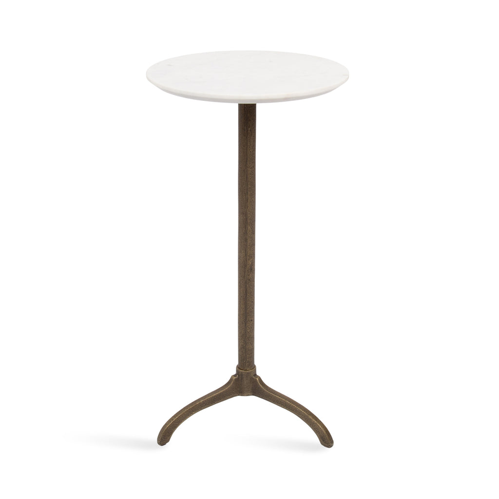 Henshall Marble and Metal Round Side Table