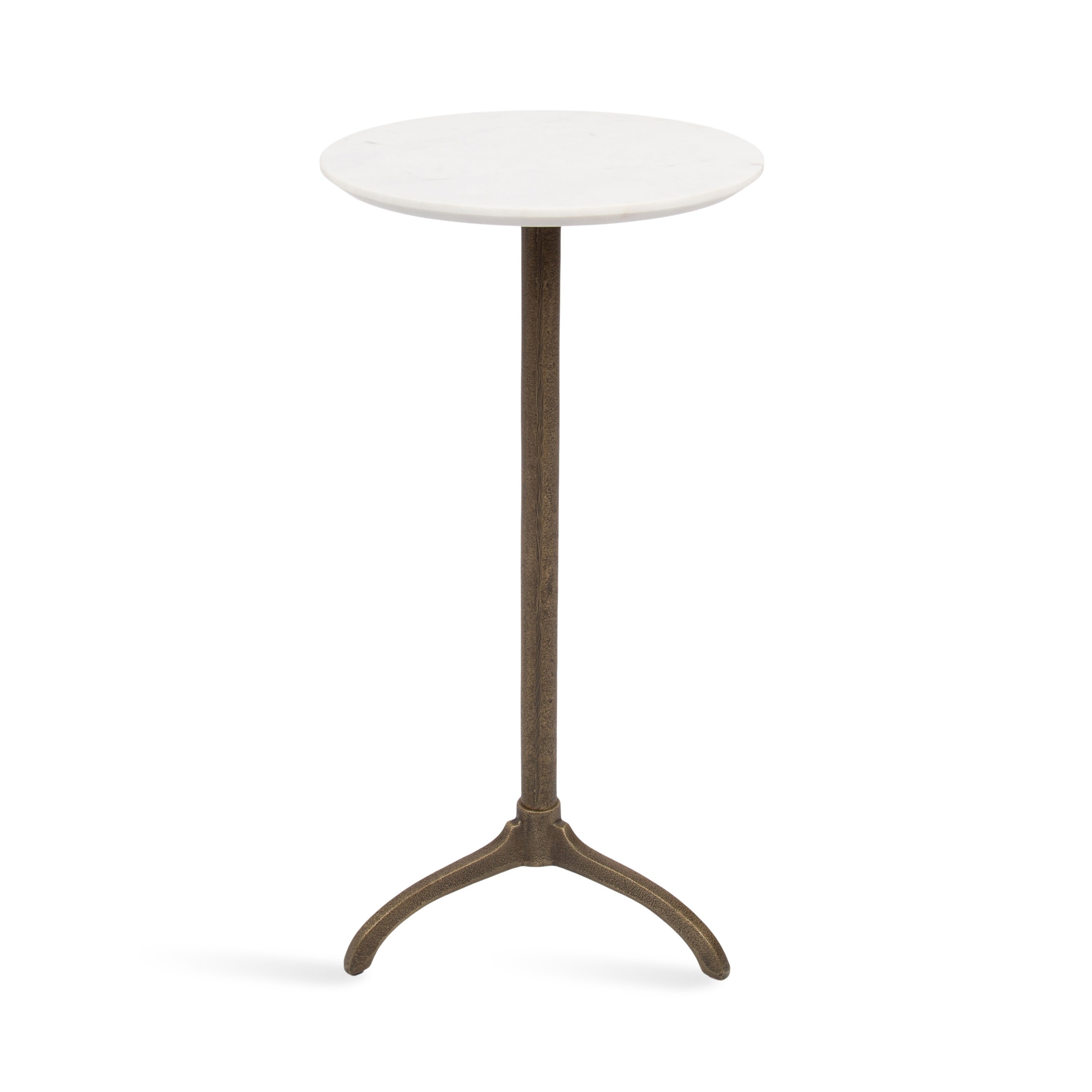 Henshall Marble and Metal Round Side Table