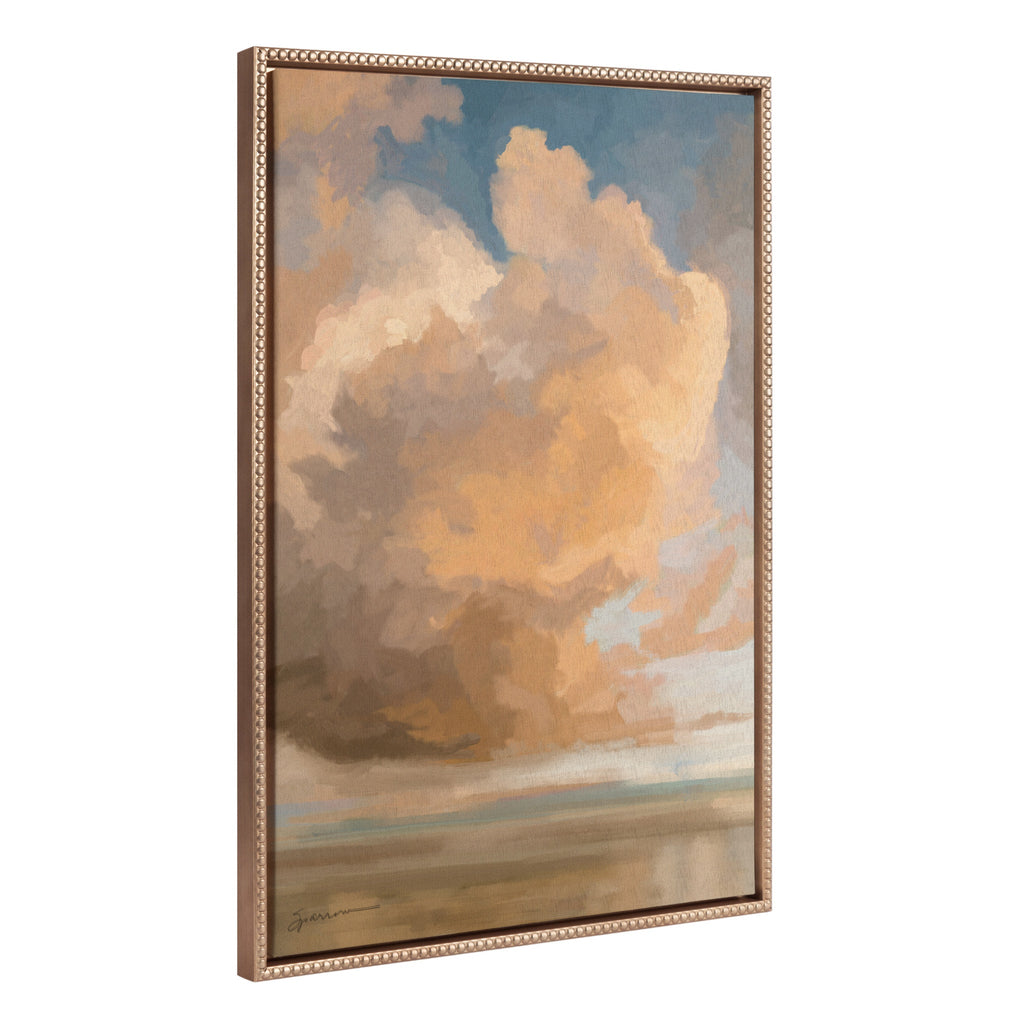 Sylvie Beaded Shades of Day Framed Canvas by Mary Sparrow