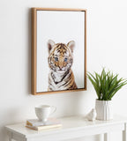 Sylvie Baby Tiger Framed Canvas by Amy Peterson