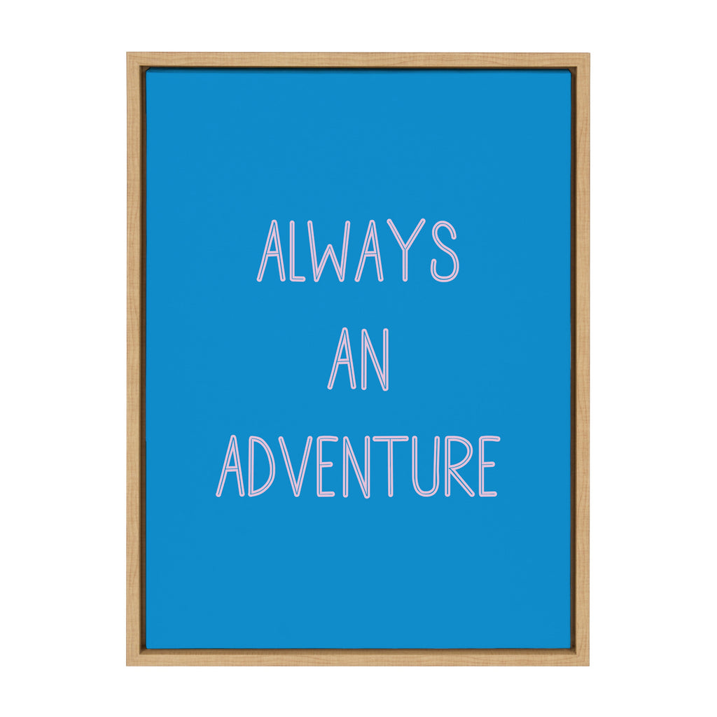 Sylvie Always an Adventure Framed Canvas by Apricot and Birch