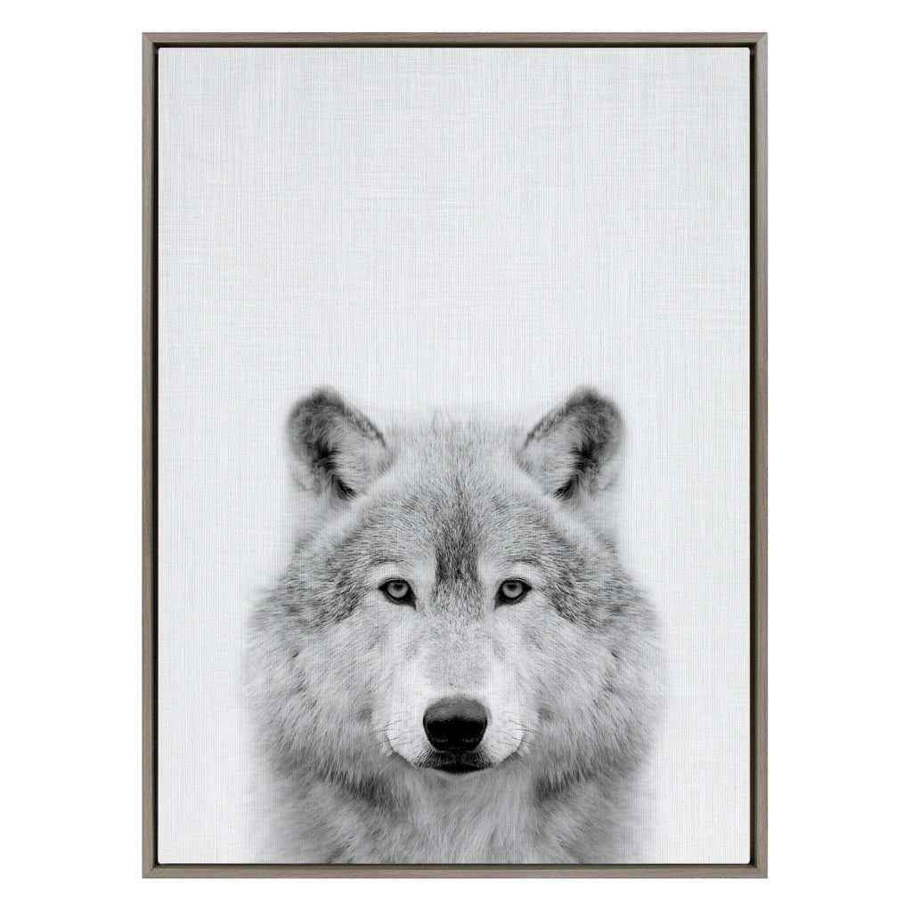 Sylvie Wolf Framed Canvas by Simon Te Tai