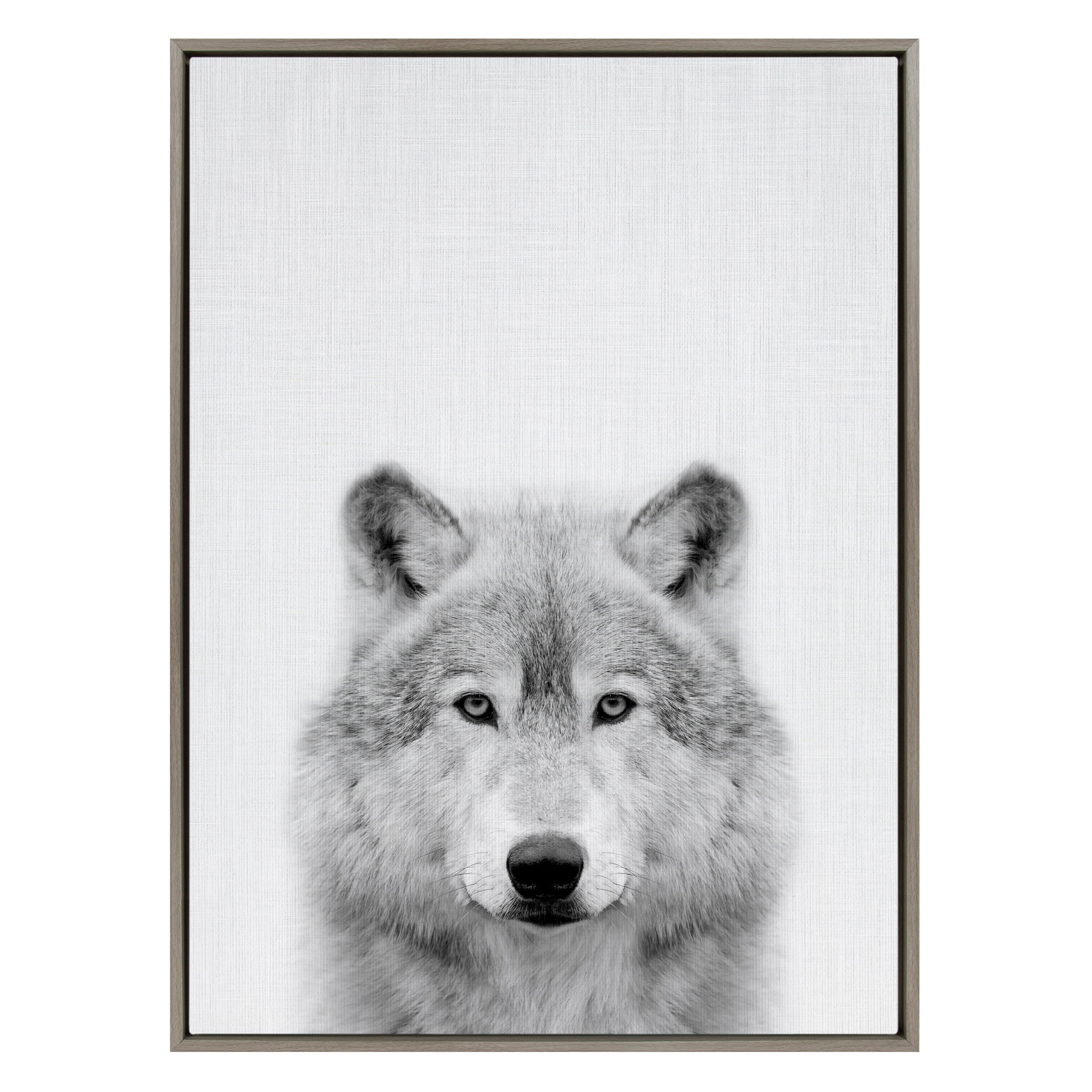 Sylvie Wolf Framed Canvas by Simon Te Tai