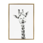Sylvie Giraffe Framed Canvas by Simon Te of Tai Prints