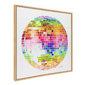 Sylvie Rainbow Disco Ball Framed Canvas by Cat Coquillette