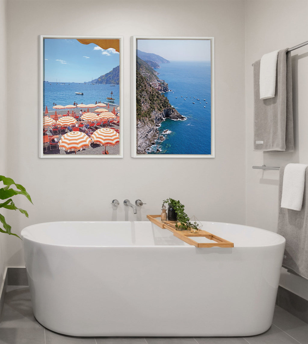 Sylvie Arienzo Beach Club Framed Canvas by Rachel Bolgov