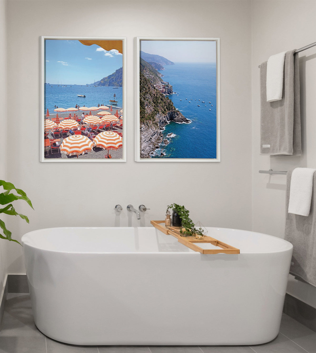 Sylvie Arienzo Beach Club Framed Canvas by Rachel Bolgov