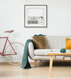 Sylvie Victrola Record Player Framed Canvas by Statement Goods