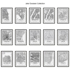 Sylvie Atlanta Modern Map Framed Canvas by Jake Goossen