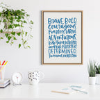 Sylvie Brave Bold Framed Canvas by Alicia Schultz