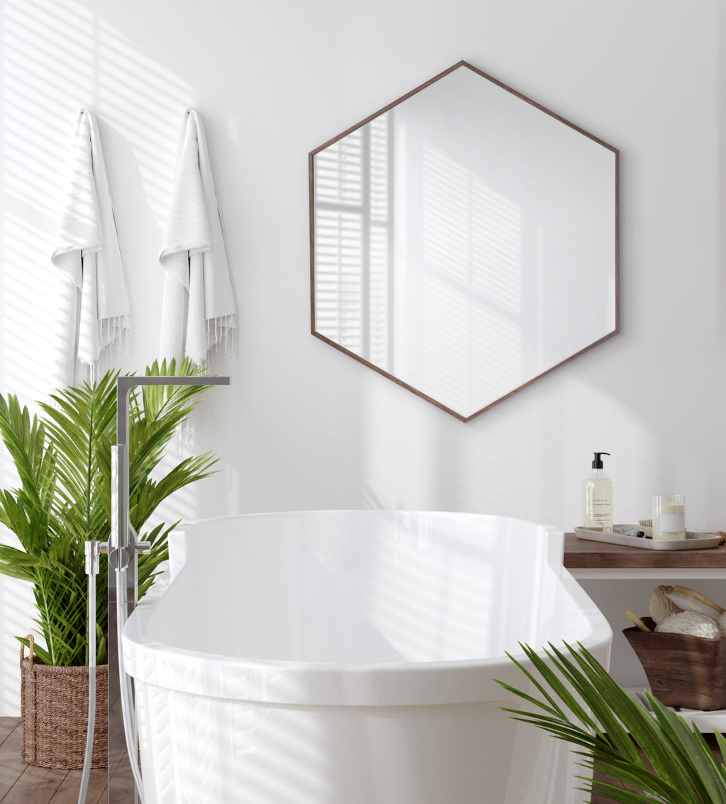 Rhodes Framed Hexagon Wall Mirror
