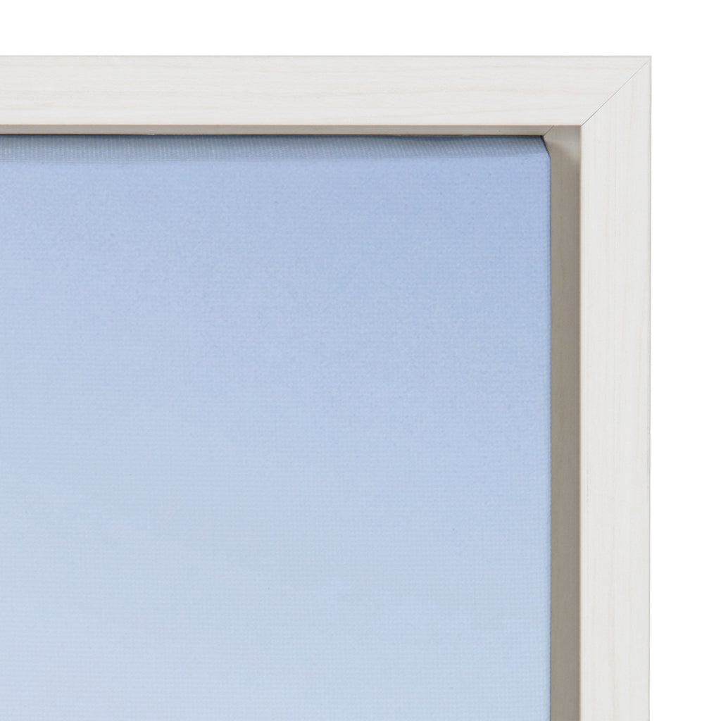 Sylvie Pale Blue Sea Framed Canvas by The Creative Bunch Studio