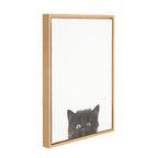 Sylvie Black Kitten Framed Canvas by Simon Te of Tai Prints