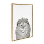 Sylvie Lion Framed Canvas by Simon Te Tai