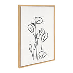 Sylvie Botanical Sketch Print No 3 Framed Canvas by The Creative Bunch Studio