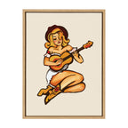 Sylvie Smokey Eyes Cowgirl Framed Canvas by The Whiskey Ginger