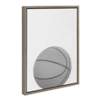 Sylvie Basketball Portrait Framed Canvas, Gray 18x24