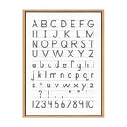 Sylvie Alphabet Penmanship Framed Canvas by The Creative Bunch Studio