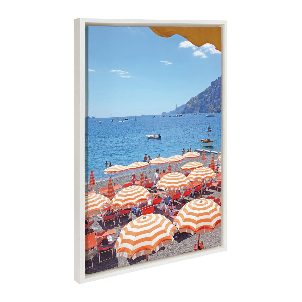 Sylvie Arienzo Beach Club Framed Canvas by Rachel Bolgov