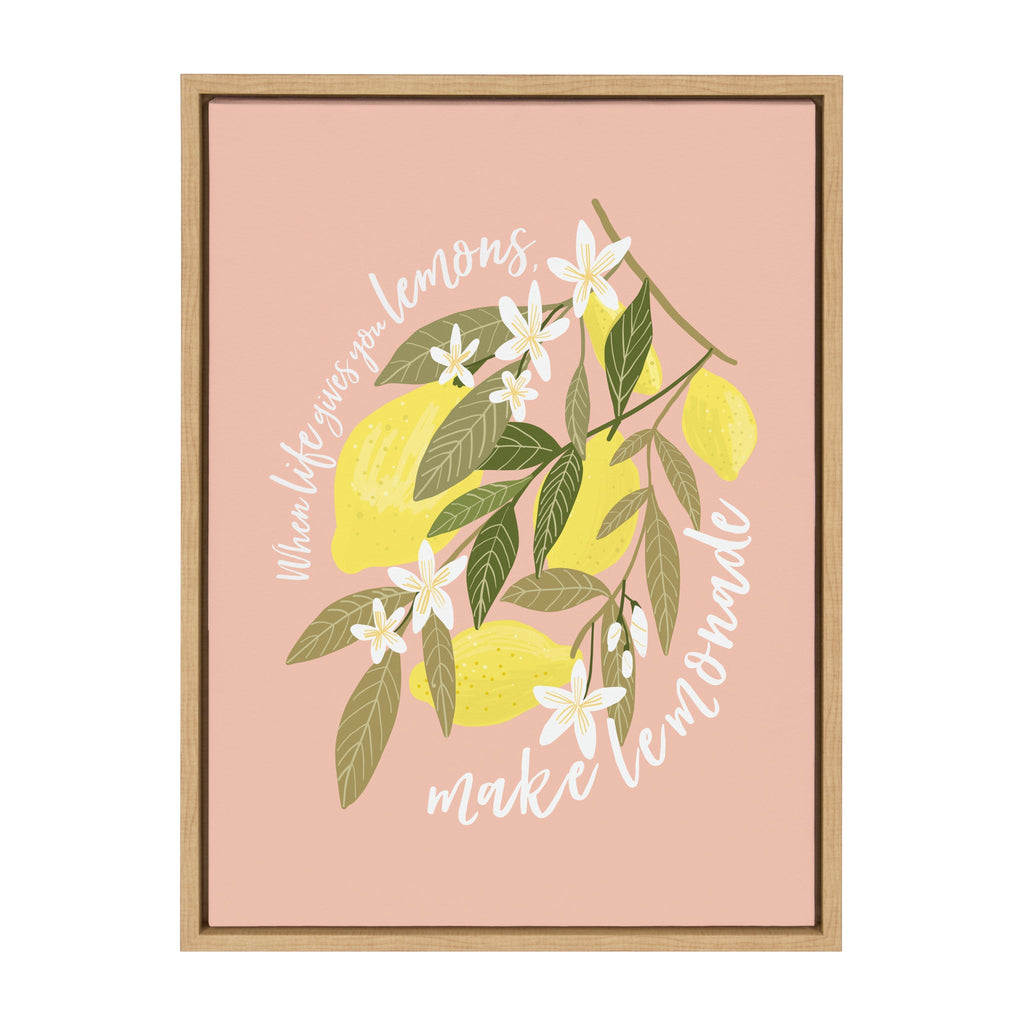Sylvie 561 Lemons Framed Canvas by Mia Charro