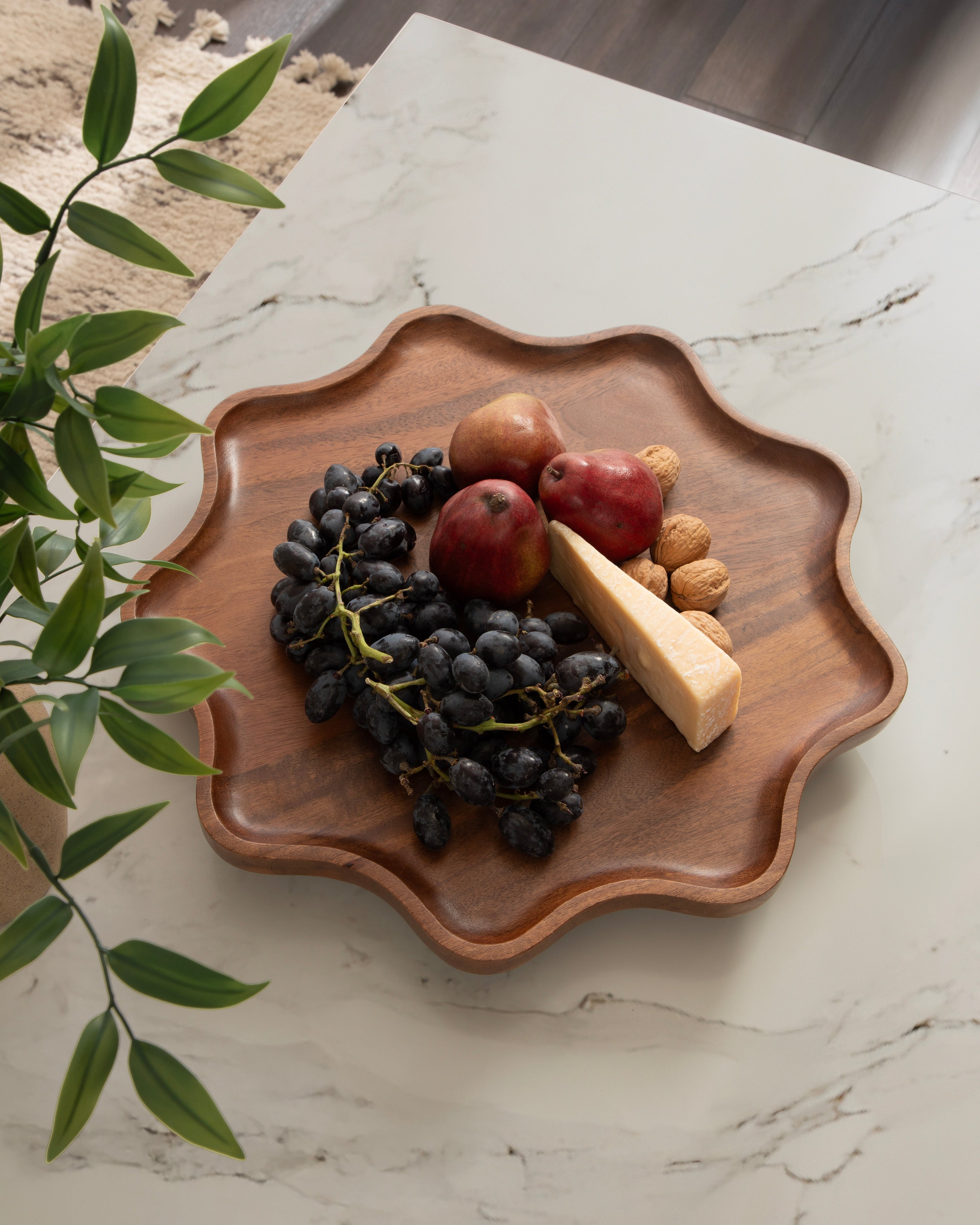 Alezar Wood Lazy Susan Tray