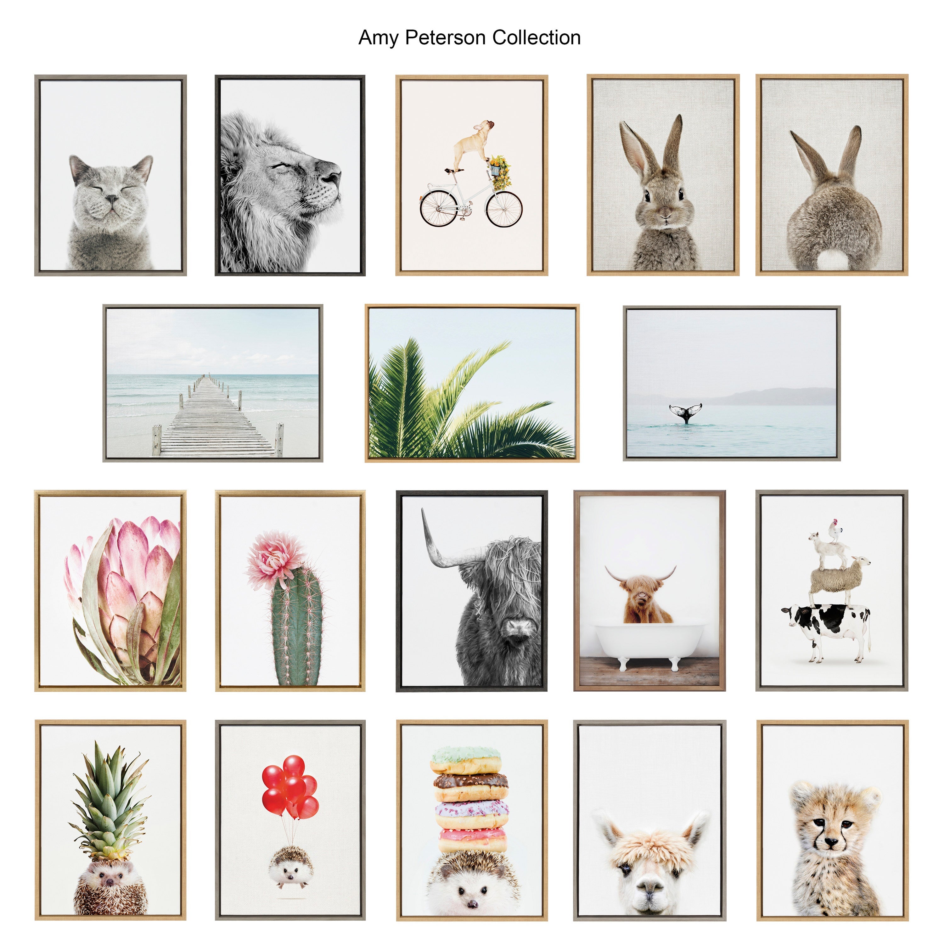 Sylvie Bubble Gum Piglet Framed Canvas by Amy Peterson Art Studio