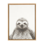 Sylvie Sloth Framed Canvas by Simon Te Tai