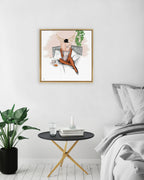 Sylvie Book Bed And Faith Framed Canvas by Mary Joak