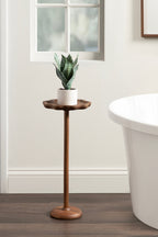Alezar Scallop Wood Drink Table