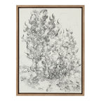 Sylvie Vincent van Gogh Cypresses 1889 BW Framed Canvas by The Art Institute of Chicago
