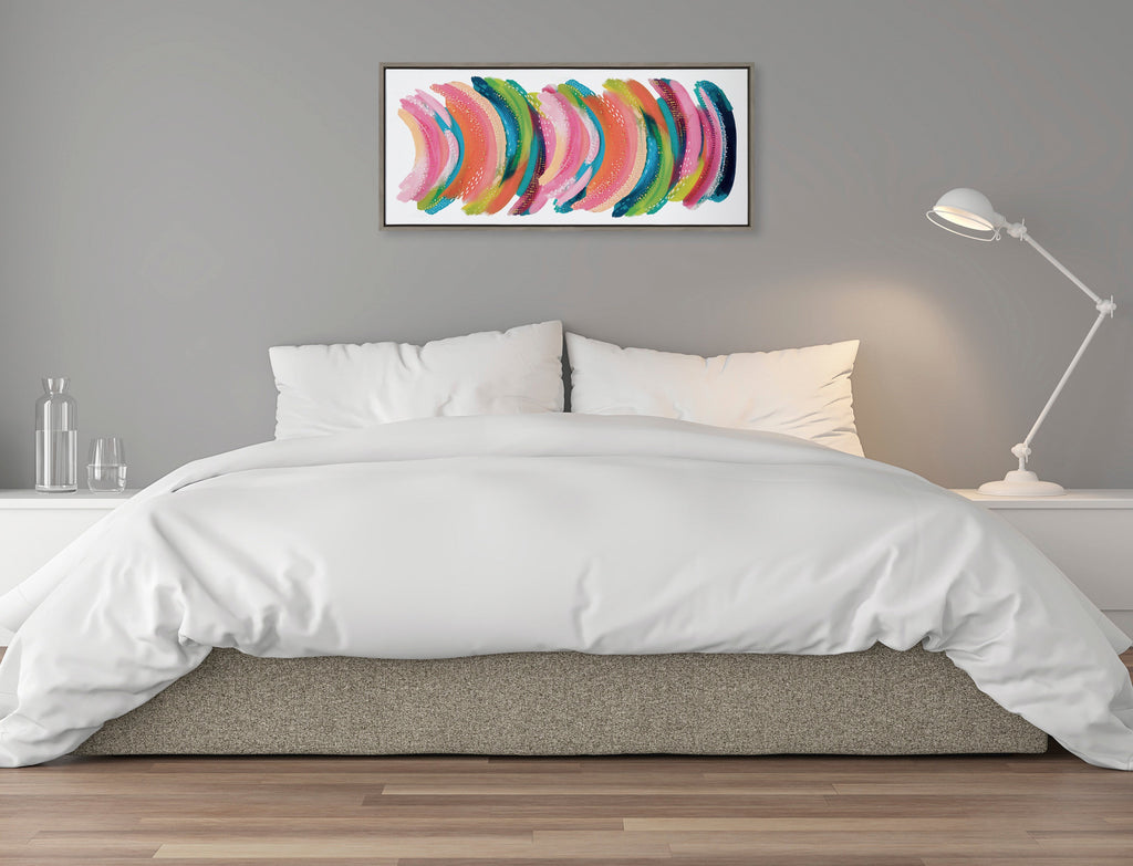 Sylvie Bright Abstract Framed Canvas by Jessi Raulet of Ettavee