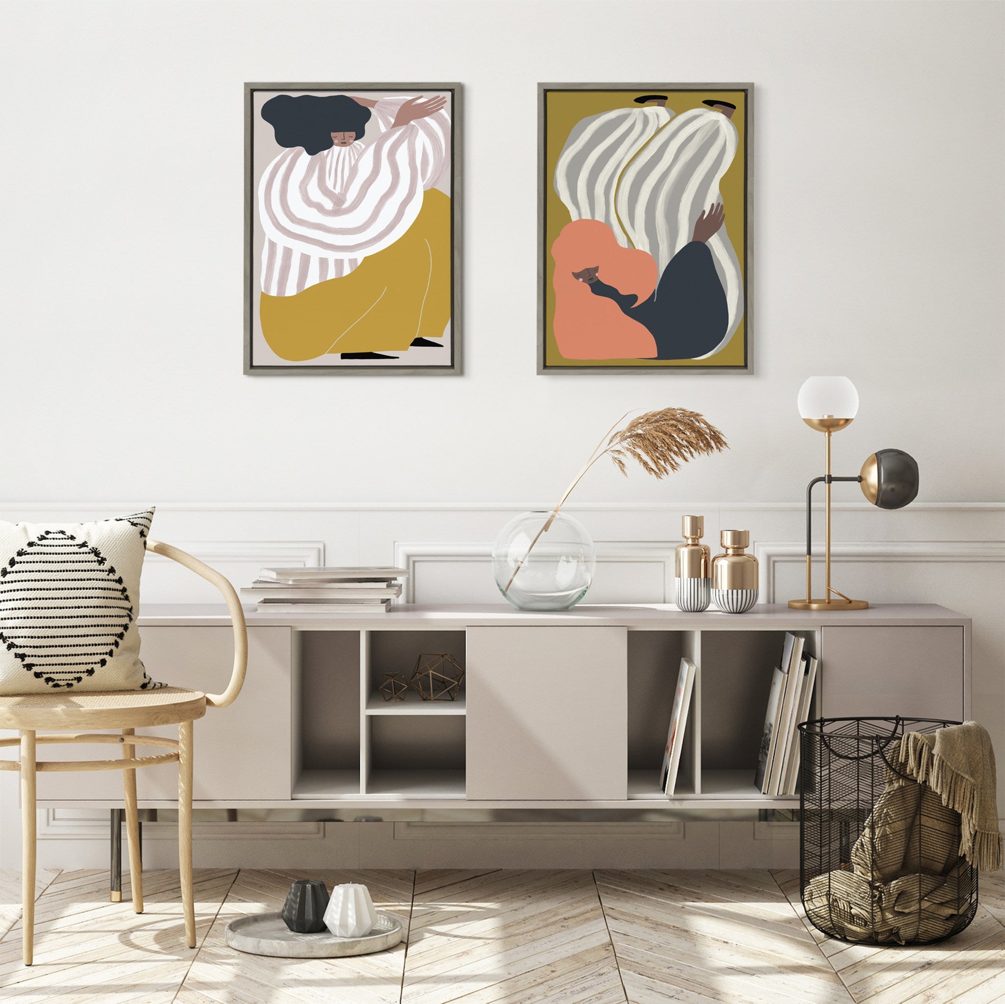 Sylvie Quarantine Series Portrait 1 Framed Canvas by Keely Reyes