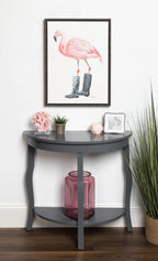 Sylvie Flamingo Framed Canvas Art by Jennifer Redstreake Geary