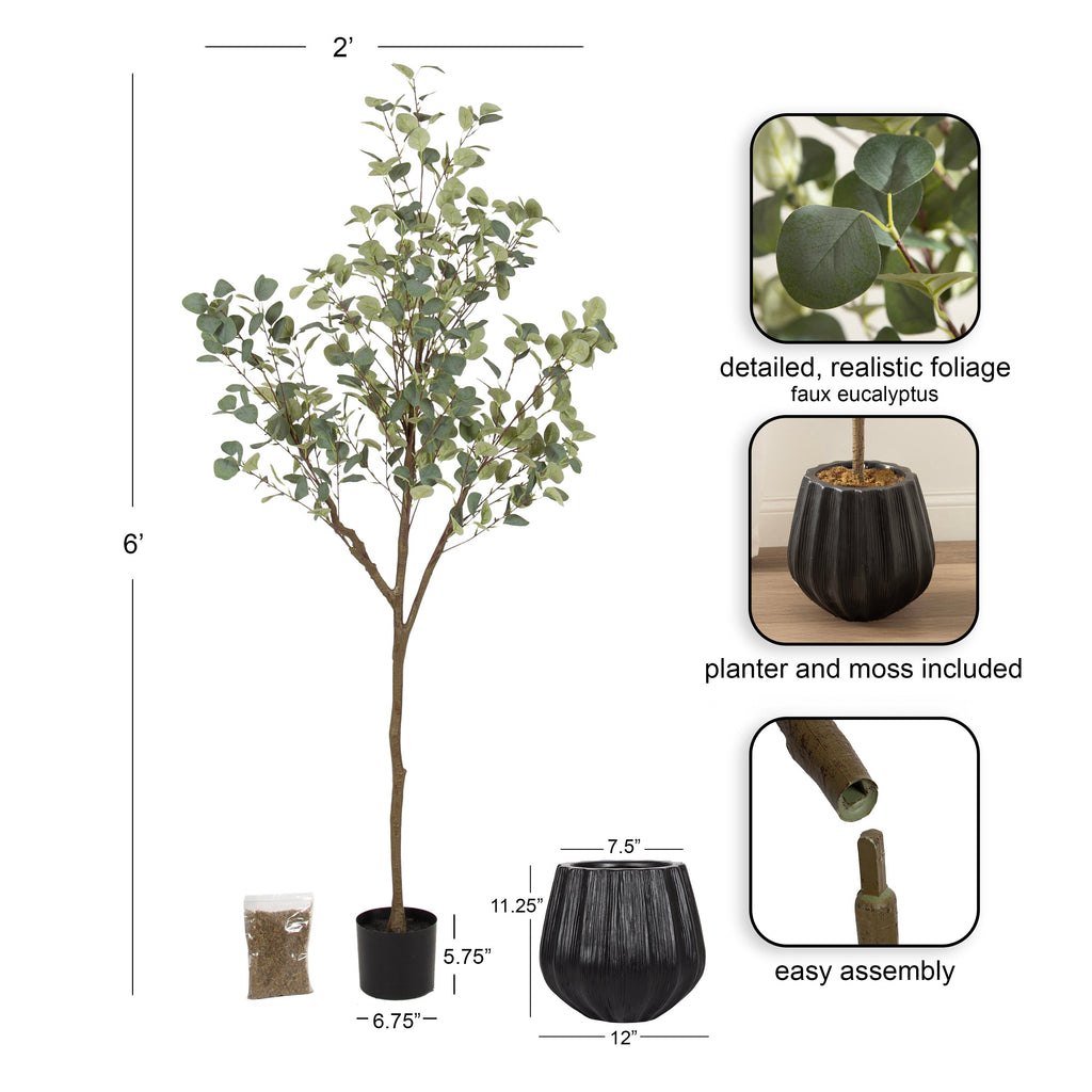 Eudora Faux Eucalyptus Tree