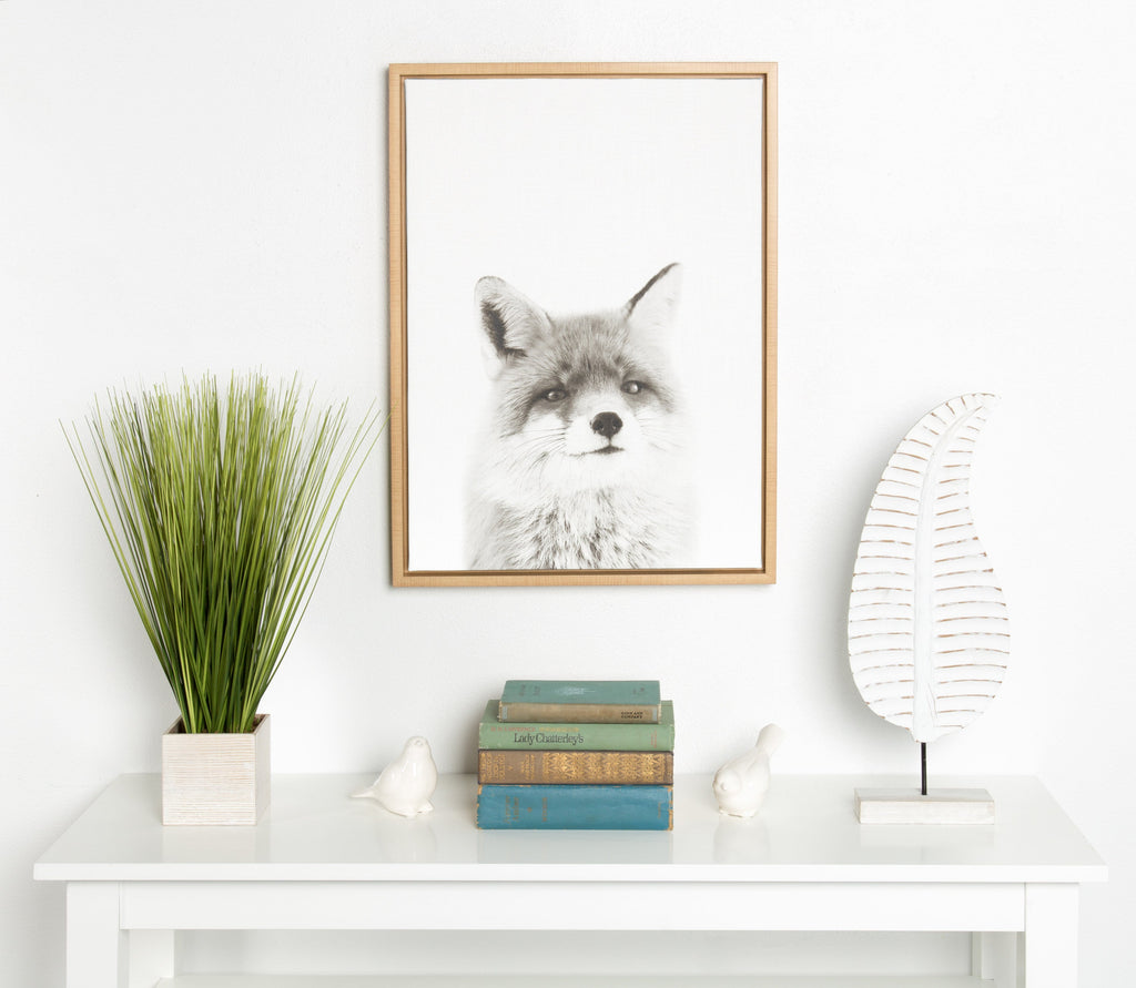 Sylvie Fox Portrait Framed Canvas by Simon Te Tai