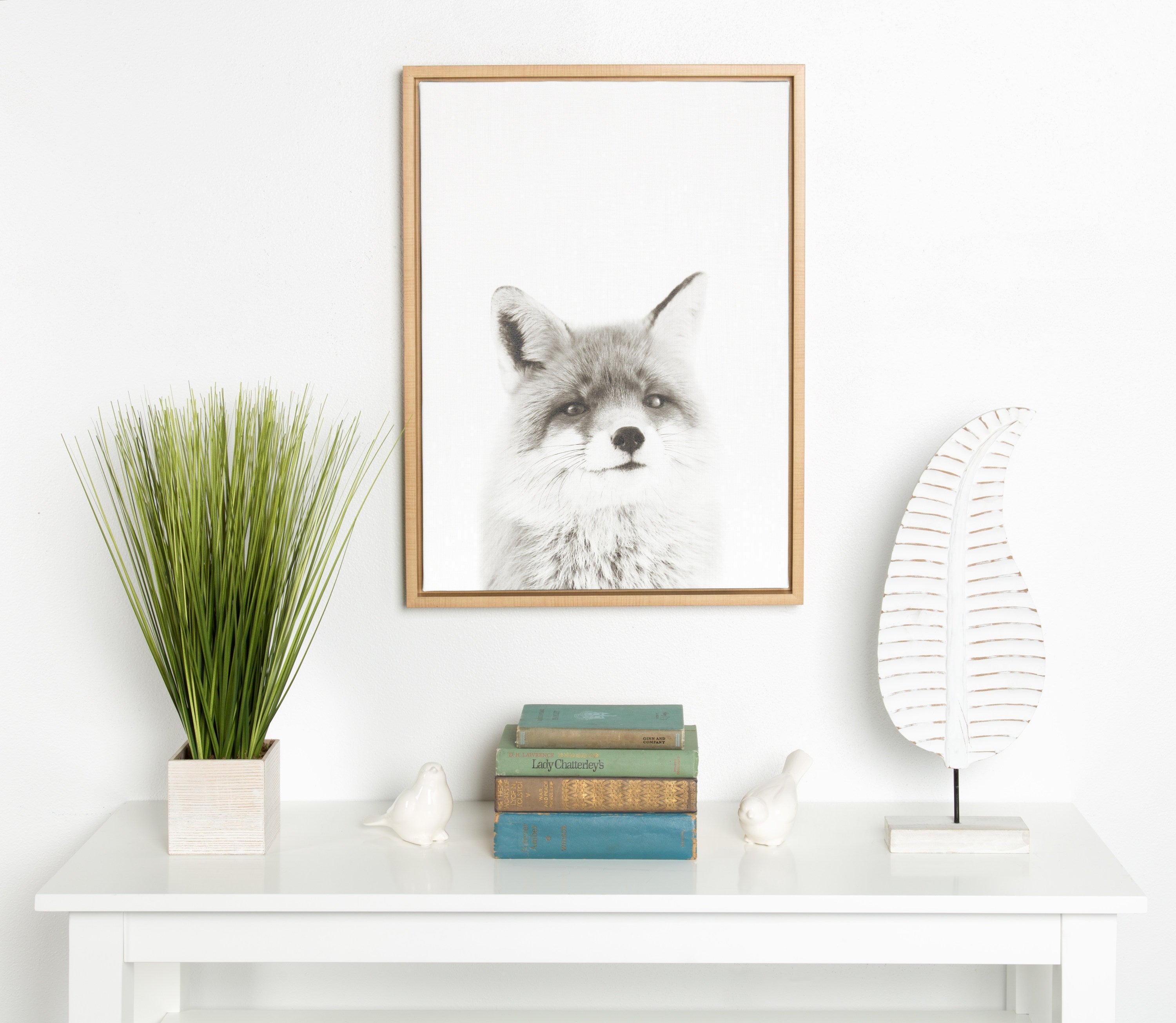 Sylvie Fox Portrait Framed Canvas by Simon Te Tai
