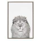 Sylvie Lion Framed Canvas by Simon Te Tai